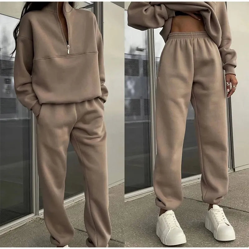 2 Piece Sets Casual Solid Sweater Suit